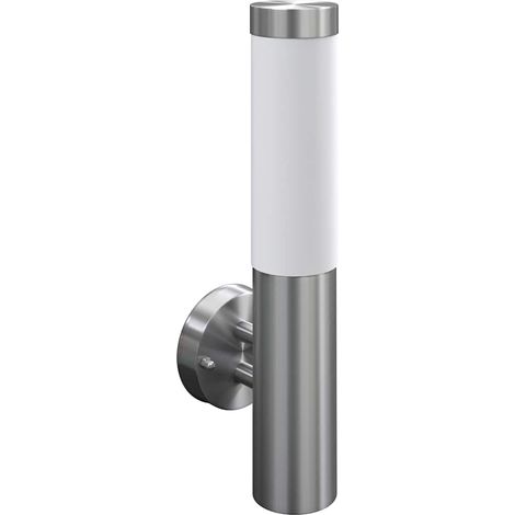 vidaXL 2 Apliques de exterior, lámparas de pared, acero inoxidable (1/2)