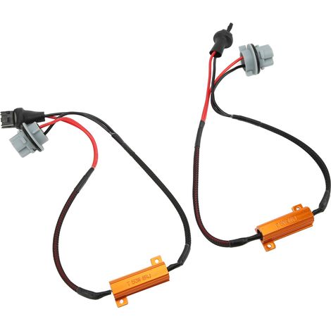Adaptateur de résistance LED en lot de 2 pour un décodage précis et efficace, résistances de charge LED petites, portables, résistantes à la corrosion et faciles à utiliser. (1/5)