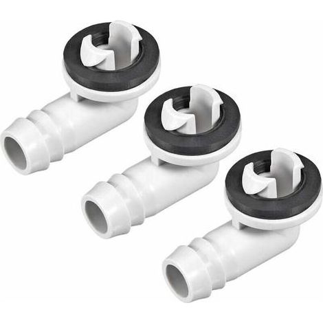 Connecteur coude pour climatisation drainage tuyau 15mm – 3 pièces – Anneau en caoutchouc anti-fuite – Installation facile (1/5)