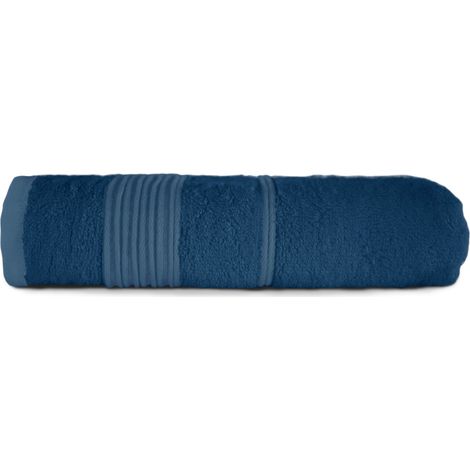 Handtuch 70x140 groß, natürliche Bambusfaser, meerblau (1/5)