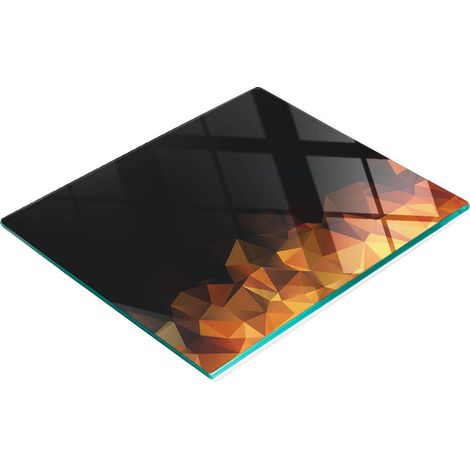Tabla de cocina de vidrio duradera y elegante con estampado abstracto de 60x52 cm. (1/5)