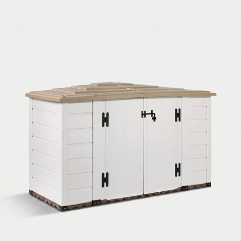 Arcón de jardín para herramientas de PVC 212x88x133 Tuscany Evo Garden Box (1/4)