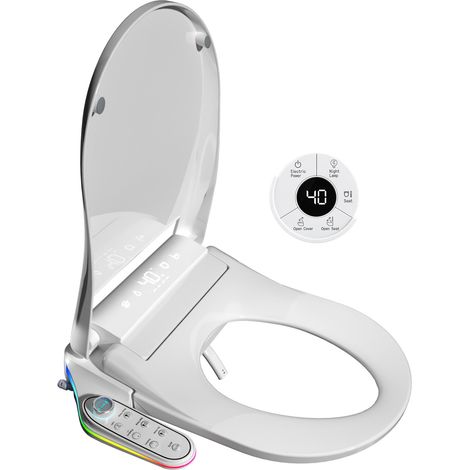 Abattant WC Bidet, Siège Toilette Complet avec Eau Chaude (1/5)