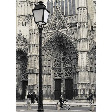 Tableau sur toile cathédrale Saint Gatien Tours 30x45 cm - Impression sur Toile Murale Décorative - Image imprimée en HD sur Toile - Toile sur Châssis en Bois FSC - Fabriqué en France (1/5)
