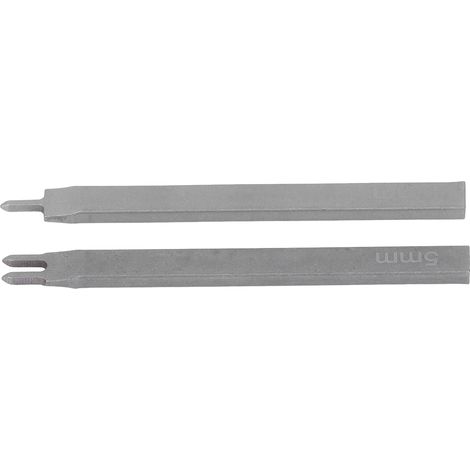Poinçon en acier 5mm pour cuir, 1 et 2 dents, bricolage et artisanat (1/5)