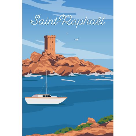 Tableau sur toile illustration le Dramont 30x45 cm - Impression sur Toile Murale Décorative - Image imprimée en HD sur Toile - Toile sur Châssis en Bois FSC - Fabriqué en France (1/5)