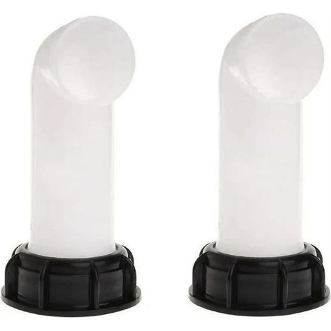 Set di 2 adattatori di scarico da 60 mm per serbatoi IBC – in plastica, adatti per tubo di irrigazione (1/4)