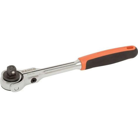 Bahco 8120-1/2 chiave a cricchetto con testa girevole arancione robusta