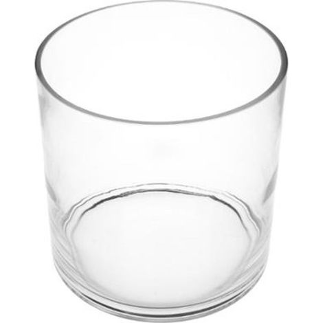 Atmosphera – Vase en verre cylindrique 18 cm transparent – Design élégant pour décoration intérieure – Entretien facile – Poids 1,2 kg