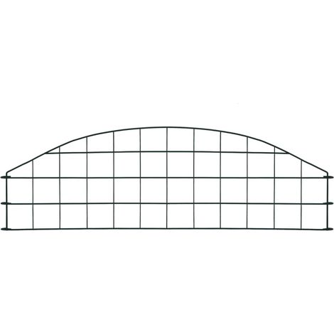 Maison Exclusive - Gartenzaun Set Konvex 77,3x26 cm Grün