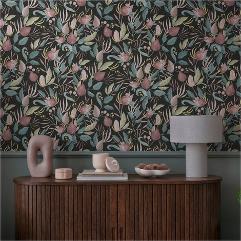 A.S. Creation Vliestapete 10.05 x 0.53 m Livingwalls Florale Tapete Bunt 790622 Blätter CosmoLiving by Cosmopolitan (1/5)