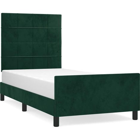 Maison Exclusive - Giroletto senza Materasso Verde Scuro 100x200 cm in Velluto (1/5)