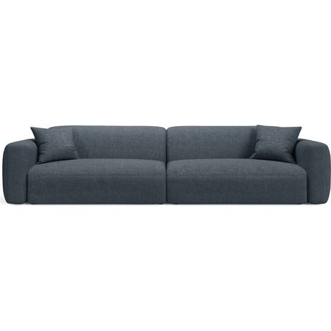 Canapé modulable 4 places en tissu structurel bleu foncé (1/4)