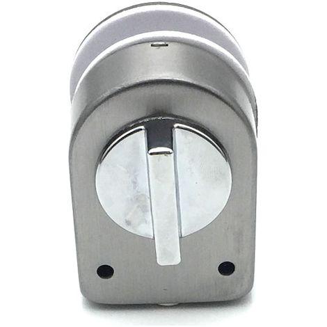 Serrure pour porte en verre, métallique à double ouverture, 30 x 5 cm, verrou de sécurité pour vitrine et meuble (1/5)