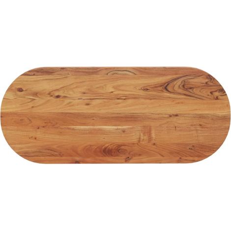 Tischplatte 140x60x3,8 cm Oval Massivholz Akazie