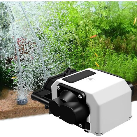 Aquarium Air Pump with 6 Outputs, 25W Adjustable Quiet Aquarium Air Pump, Adjustable Oxygen Pump for Aquarium and Pond Aeration, Up to 3300L/H (1/5)