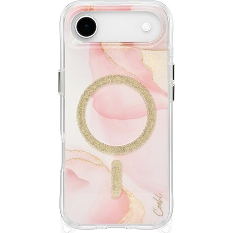 Funda de carga magnética para iPhone Air UNIQ Coehl Aeris, color rosa. (1/2)