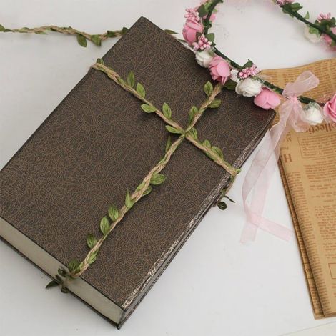 Ruban Jute Naturel 20 mètres avec Feuilles Artificielles pour Décoration Mariage Safari Anniversaire Maison (1/5)