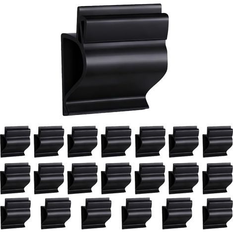 21 Stück PVC-Kartenhalter, Preisschild- und Namensschildhalter, schwarze Etikettenhalter für Becher und Schüsseln zur Aufbewahrung in Behältern (1/5)