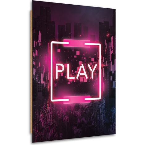 Quadro deco panel, Pink Play iscrizione per il giocatore - 40x60 (1/5)
