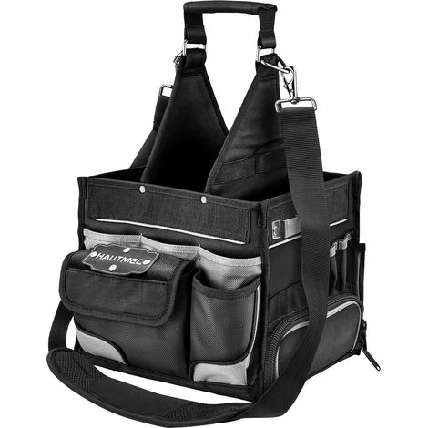 Sac à outils électrique et d'entretien avec plateau pour pièces supplémentaires, 27 cm, 1680D très résistant, bandoulière amovible et 37 poches de rangement pour outils (1/5)