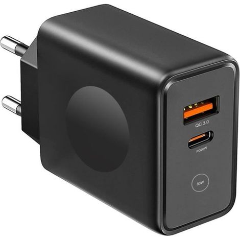 Chargeur 30 W - Samsung - 2 ports PD 20 W + QC 3.0 - Noir - Charge rapide - Ergonomique (1/4)