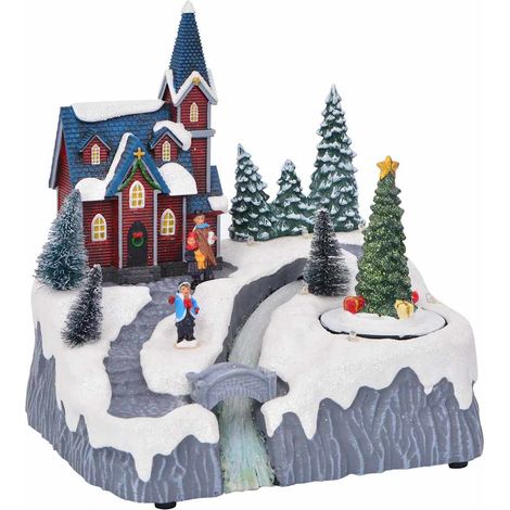 Décoration de village de Noël Multicolore 20.5 x 17 x 21 cm CFW85799 (1/5)
