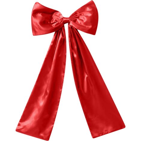 Nœud Papillon Pour Arbre De Noël - Velours Rouge - 117 cm - Pour Décoration Intérieure Et Extérieure - 1 Pièce (1/5)
