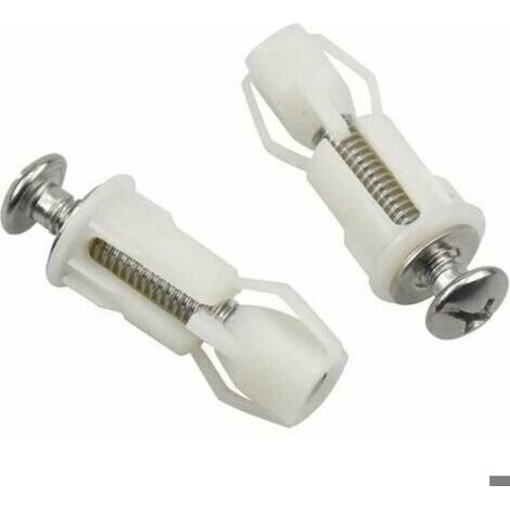 2 vis expansion fixation abattant WC, ensemble réparation pour couvercle toilette lunette (1/4)