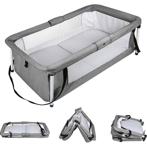 Haloyo – Lit parapluie bébé pliable 90x70x50cm – Tissu Oxford imperméable – Cadre robuste et maille respirante – Facile à transporter (1/5)