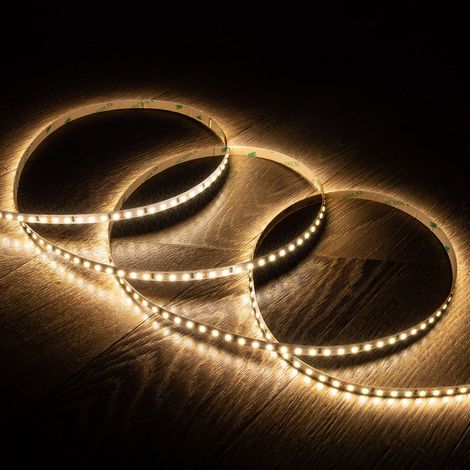 Tira LED 24V SMD 120 LED/m 5m 10W/m 1000lm/m Ancho 8mm Corte 5cm IP20 4000K Blanco Neutro