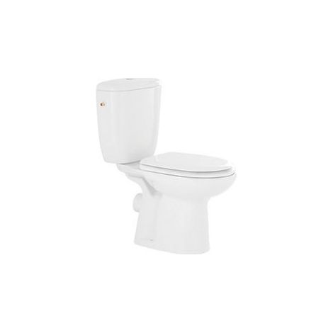 Pack WC Ancoeco - Anconetti - Blanc - Sortie horizontale - Charnières abattant plastique