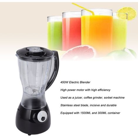 Elektrischer Standmixer, 450 W, für Sorbets, Obst und Gemüse, 220 V EU-Stecker, schwarz (1/5)