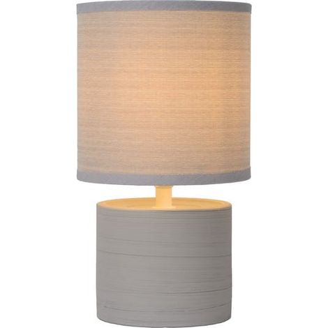 Lampada da tavolo Lucide Greasby grigia ceramica E14 (1/4)