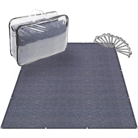 Tapis pour auvent de Caravane,Tapis de Camping,Tapis de Sol Camping Car,Tapis de Sol Tente,avec 13 Sardines et Sac de Transport,pour Caravane/Camping-Car,Camping,Pique-Nique (300×500CM)