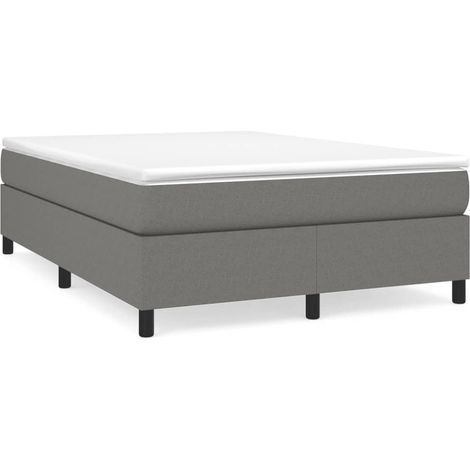 Maison Exclusive - Struttura Letto a Rete a Molle Grigio Scuro 140x190 cm Tessuto (1/5)