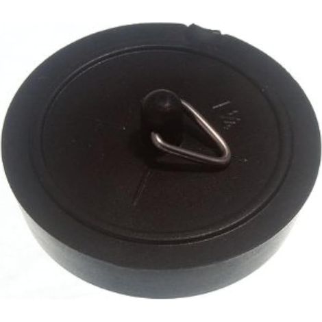 One Stop DIY Lot de 24 bouchons de lavabo en plastique Noir 38 mm