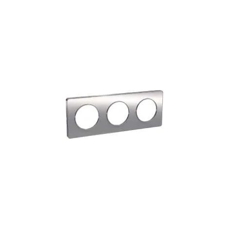 Placca interruttore Schneider Electric odace touch alluminio 3 posti