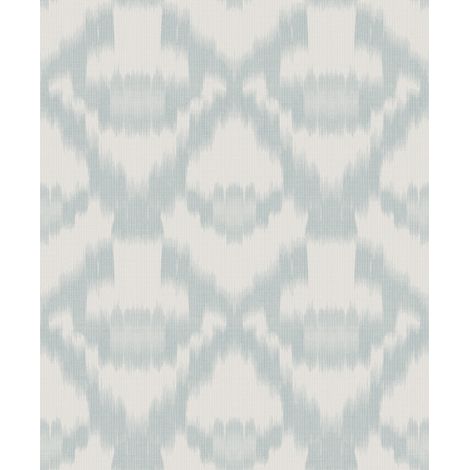 papier peint motif ethnique bleu gris - Sanders & Sanders (1/2)