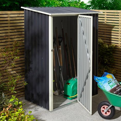 Rowlinson Trentvale 5X3 Metal Pent Shed - Dark Grey (1/5)
