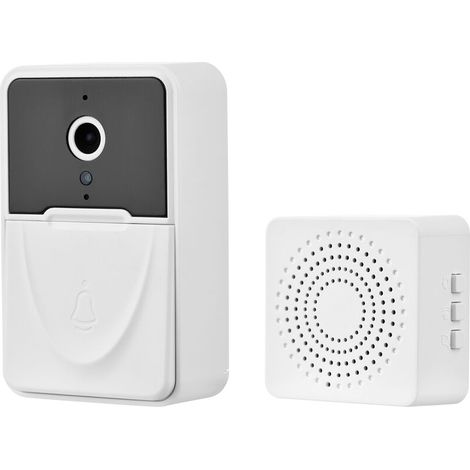 Caméra De Sonnette Vidéo Sans Fil Sonnette De Sécurité Visuelle Intelligente, Avec Détection De Mouvement Vision Nocturne Surveillance Audio Bidirectionnelle En Temps Réel, Noir Blanc LUCKY-88 (1/5)