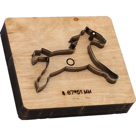 Découpe Cuir Forme Cheval Fil Coupant Net Acier Allié Emporte-pièce Moule Perforation Taille 67x51mm (1/5)