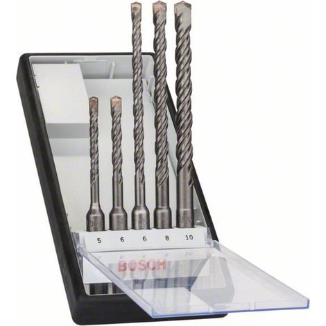 Bosch – Coffret de 5 forets béton SDS-plus S4L – Ø5-6-6-8-10mm – Pointe carbure optimisée pour perçage professionnel – Coffret robuste et ergonomique