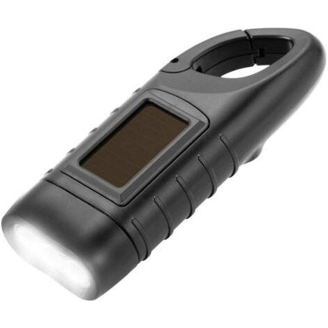 Solar Flashlight, Solar LED Torch & Hand Crank Rechargeable Flashlight for Outdoor Activities Emergency Lamp (1/5)