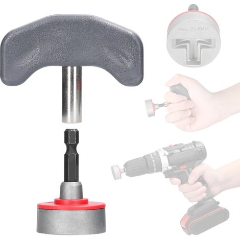 Set di 2 cacciaviti rettangolari da 6,35 mm con chiave e accessorio per trapano