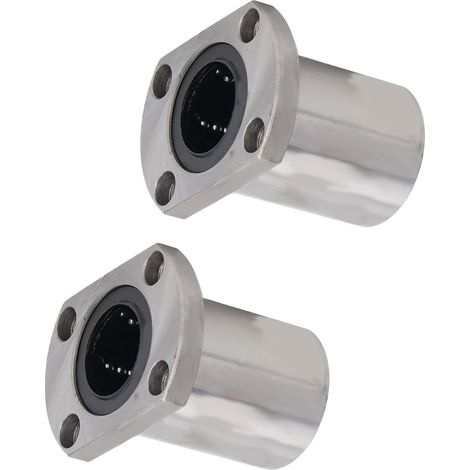 2 pièces roulement linéaire à billes bride ovale accessoire kit ensemble pour équipement machine (1/5)