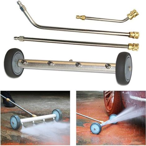 4 Fan Shaped Nozzle Pressure Washer for Large Areas with Accessories Portable Stainless Steel Water Brush (1/5)
