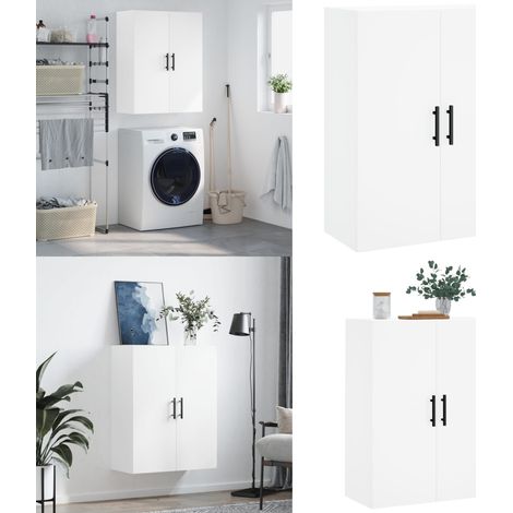 Wandschrank Weiß 69,5x34x90 cm - Wandschrank - Holzschrankküche - Aufbewahrungsschrank - Regal - Garderobe - Home & Living (1/5)