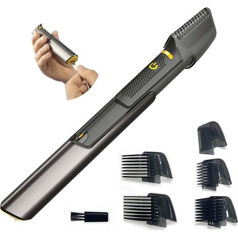 TrAdE Shop Traesio - Rasoio Professionale Elettrico Trim-max Senza Fili Luce Led Kit 5 Testine Barba Capelli - (1/5)