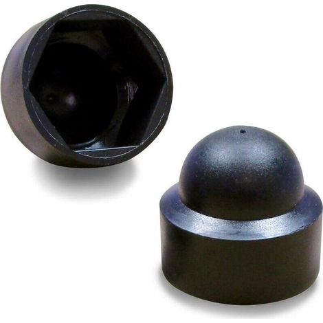 Kaelt - 100 pièces - Cache vis écrou de protection FAH113-L - M8 clef de 13 mm - Plastique NOIR (1/3)